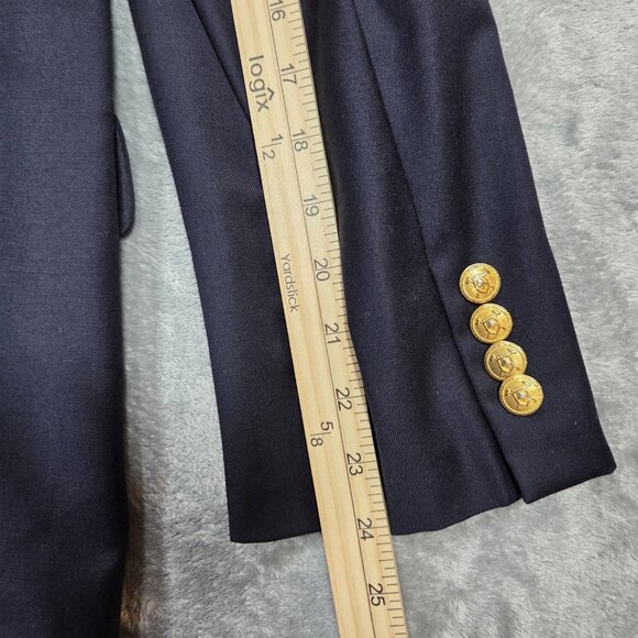 Lauren Ralph Lauren Sport Coat Mens 44S Navy Wool Gold Polo Button Blazer Jacket - Picture 11 of 11